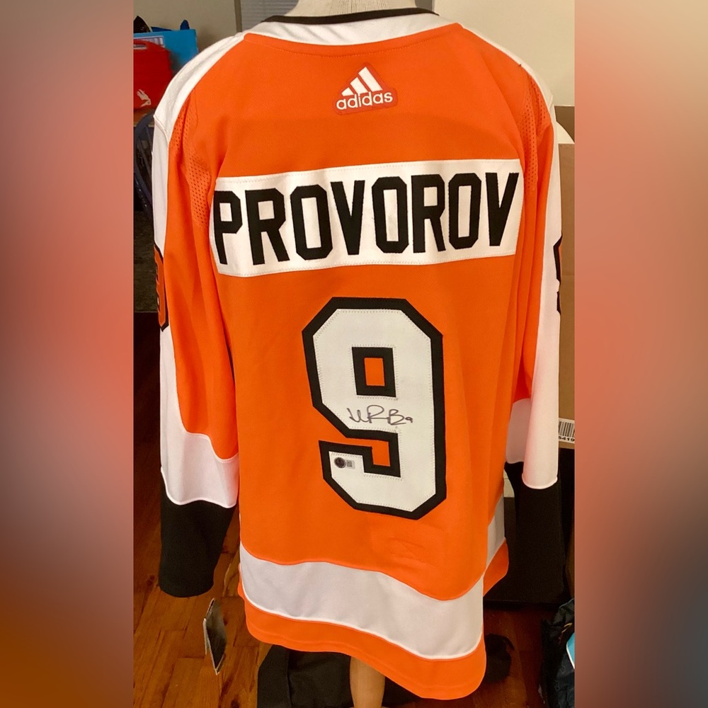 Philadelphia Flyers Autographed Authentic Home Orange Ivan Provorov Jersey